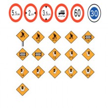 施工牌與限速牌