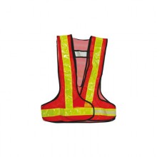 V型反光背心 紅底黃條